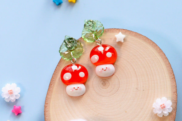 Happy Mushroom Earrings
