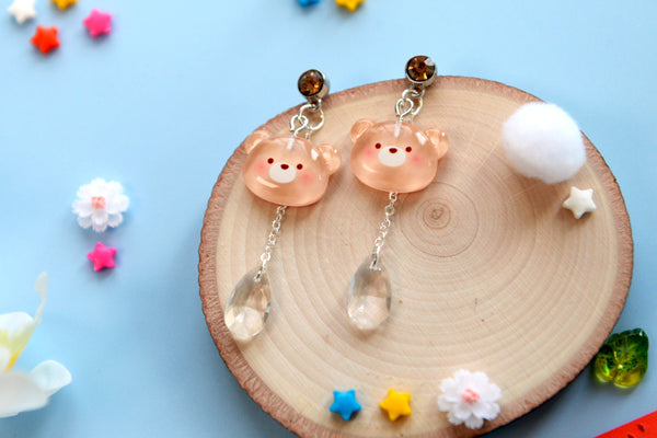 Honey glazed beary cute earrings dangle
