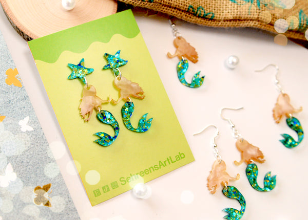 Little mermaid earrings
