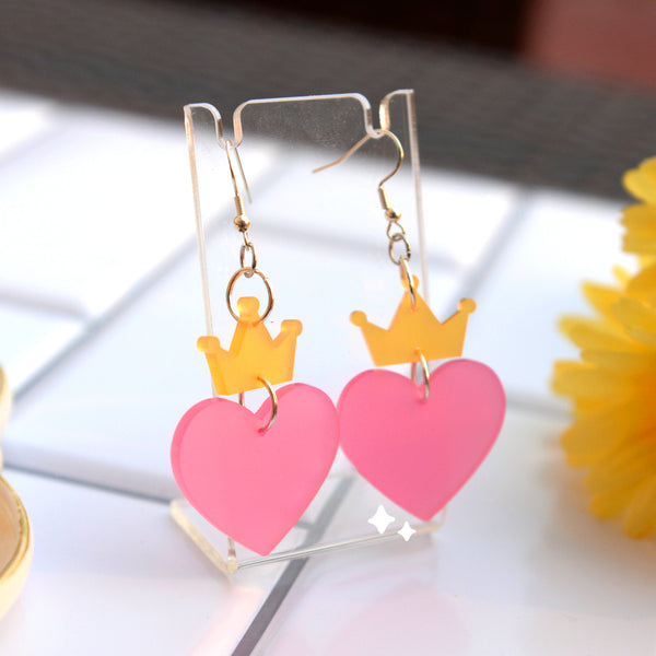 Queen of pastel hearts earrings