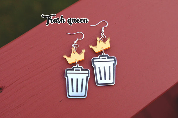 Trash queen earrings